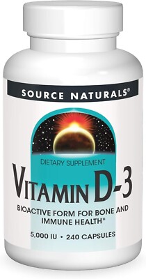 Source Naturals, Inc. Vitamin D3 5000 IU 240 Capsule