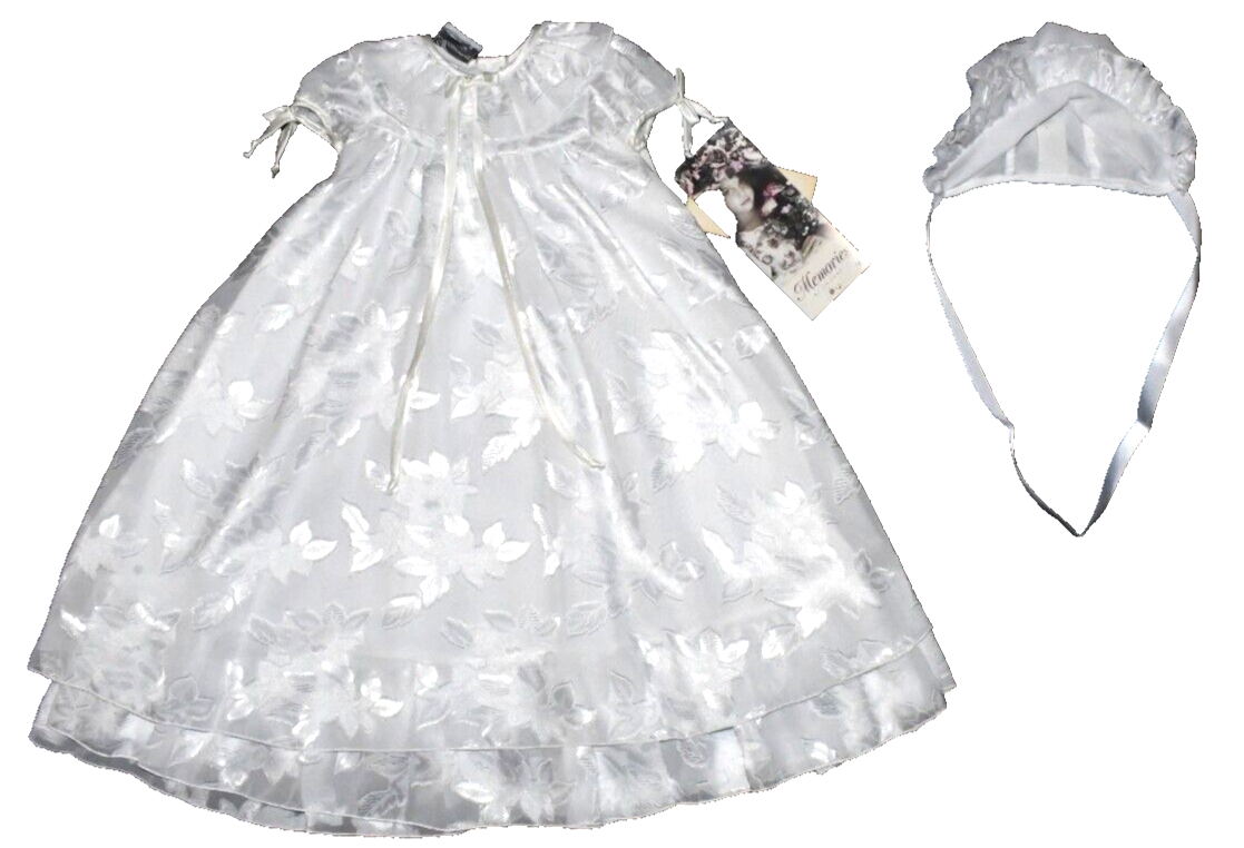 NWT Memories by Jo Lene Girls Baby Infant Formal Dress w/ Bonnet Size 6-9  Months | eBay