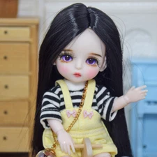 Fashion Girls BJD Dolls 6 Inch Ball Jointed Dolls with Makeup + BJD Accessories