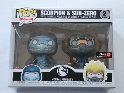 Scorpion & Sub-Zero Funko Pop Games Mortal Kombat Gamestop Exclusive 2 Pack NIB
