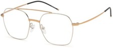 CAPRI OPTICS DICAPRIO DC189 UNISEX EYEGLASSES 48-17-140 SILVER/GOLD W/ SOFT CASE