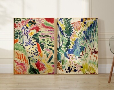 2er Set Matisse Poster, bunte beliebte Drucke, modernes Dekor, Galeriekunst