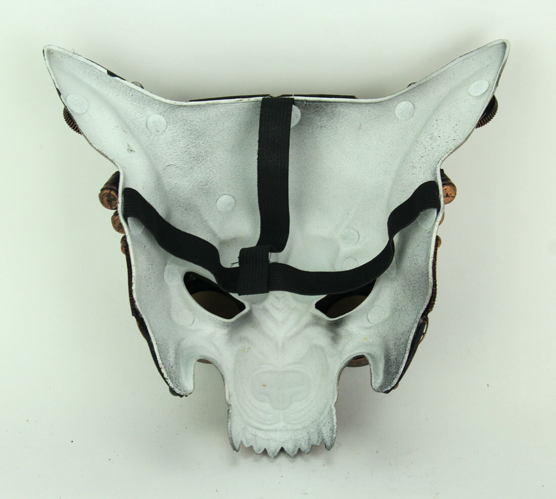 Mad Dog Metallic Copper Steampunk Wolf Face Mask