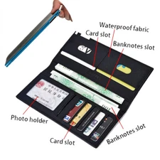 Minimalist Slim Men Wallet Leather Bifold Purse Card Case Handbag Large Capacity