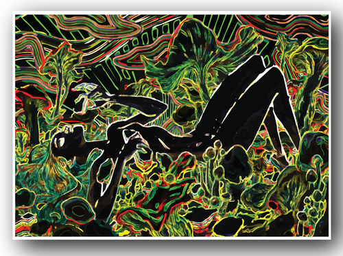 PSYCHEDELIC SEXY GIRL NAKED ABSTRACT TRIPPY ART POSTER PRINT A3 A4 SIZE UK STOCK - Picture 8 of 9