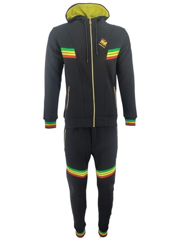 Jamaica Lion of Judah Men's Rasta Tracksuit 2-Piece Set Casual Wear - Picture 20 of 23