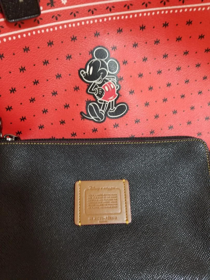 Coach Disney Collaborazione Paisley Borsa Tote Bag F59376 Rosso F S