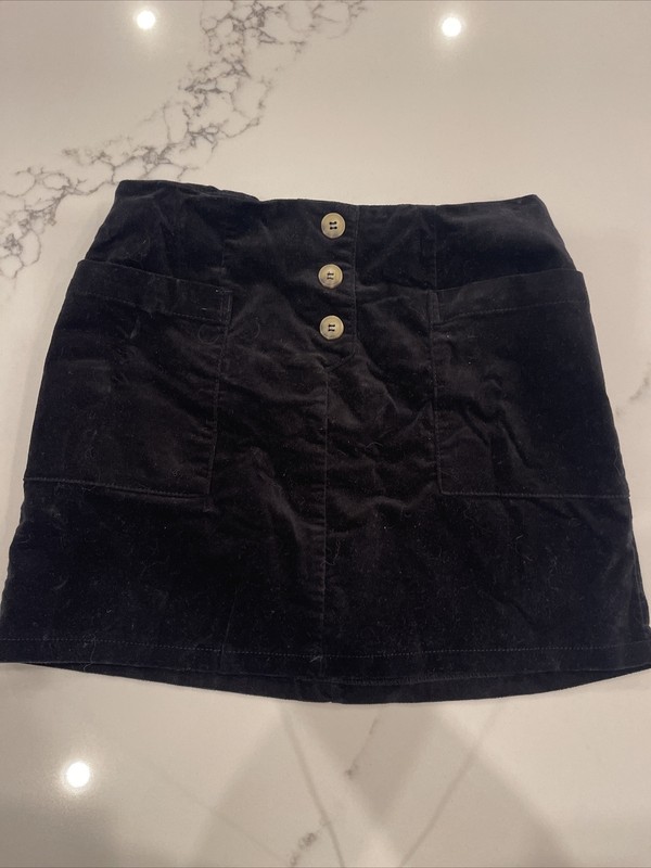Forever21 Girls, Black Velvet-ish Skirt, Size 13/14