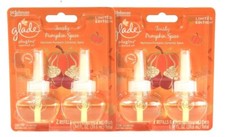 2 Packs Glade PlugIns 1.34 Oz Limited Edition Toasty Pumpkin Spice 2 Ct Refill