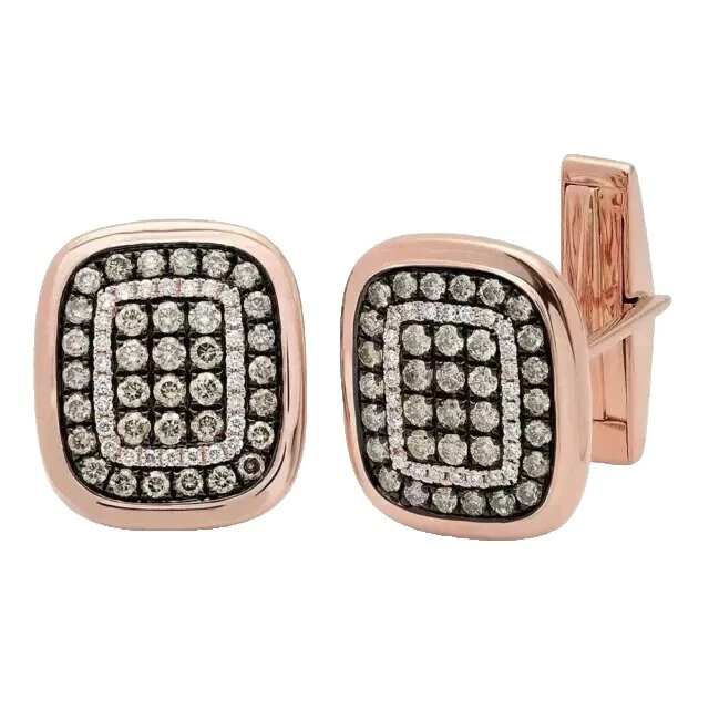 Gemelos oro rosa piedra para hombres