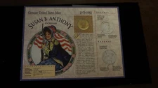 GENUINE US MINT SUSAN B ANTHONY INFORMATION CARD W COIN 1981