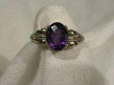Women's 8x6mm Amethyst ring Sz 7
