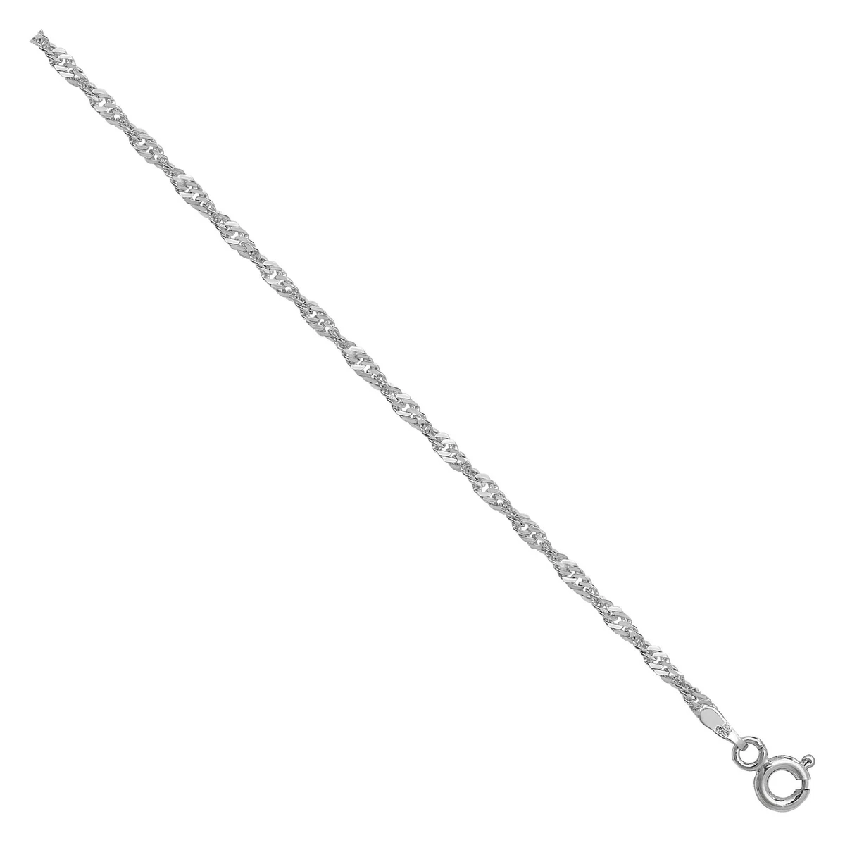 9ct white gold necklace chain clearance