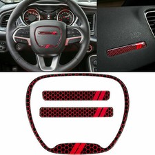 3pcs Steering Wheel Emblem Trim Cover For Dodge Challenger Charger Durango 2015