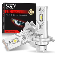 2Pcs H7 LED Headlight Bulbs Low Beam 20000Lm Fanless Wireless Lamp 6500K White