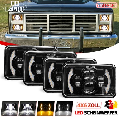 4x LED Scheinwerfer For GMC Sierra 1500 2500 3500 EU USA Satz E-Prüfzeichen 120W