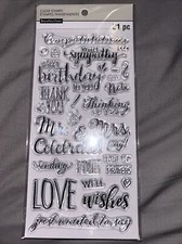Recollections PHRASES SAYINGS Clear Stamp Set Celebrate Love Thank You Yay
