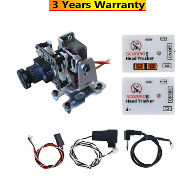 Wireless Head Tracker 2.4G TX+RX Modules w/ 2-axis Gimbal Bracket + 2pcs Servos