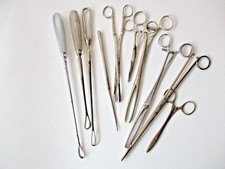 Lotto di 10 strumenti ferri chirurgici antichi Spinelli Rota medico dentista?
