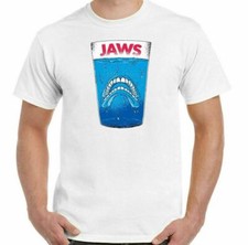 Maglietta JAWS, OAP Baldanzoso Compleanno Uomini Parodia Denti Falsi Film Squalo