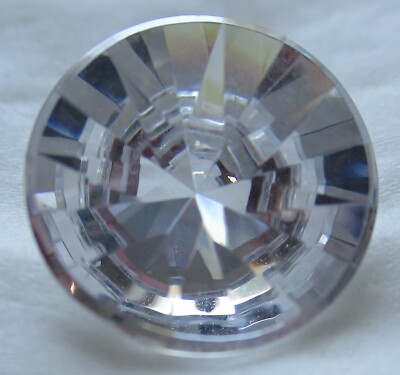 1 Cubic Zirkonia 14,0 mm, rund, klar, Flattop, flach synthetischer Edelstein, CZ