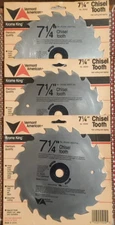3 Vermont American Krome King 7 1/4'' Chisel Tooth Circular Saw Blades #25250