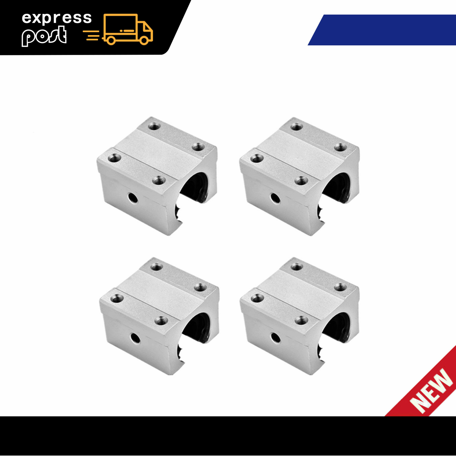 4x SBR16UU Block Aluminum Open Linear Motion Bearing Slide for Linear Rail