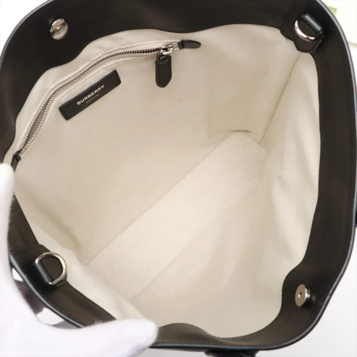 Burberry Leather Tote bag Black 8056597527255| eBay