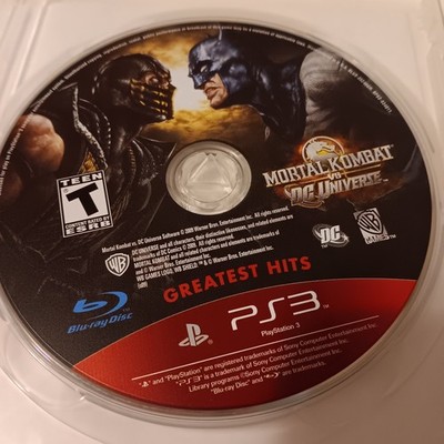 Mortal Kombat vs. DC Universe, PS3 game, no manual not in original case
