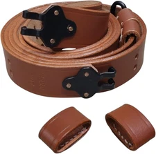 M1907 Leather Rifle Sling M1 Garand with Extra Loops BROWN (STEEL) 