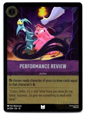 Lorcana Performance Review Whispers in the Well 10 UNCOMMON COLD FOIL 64/204 NM