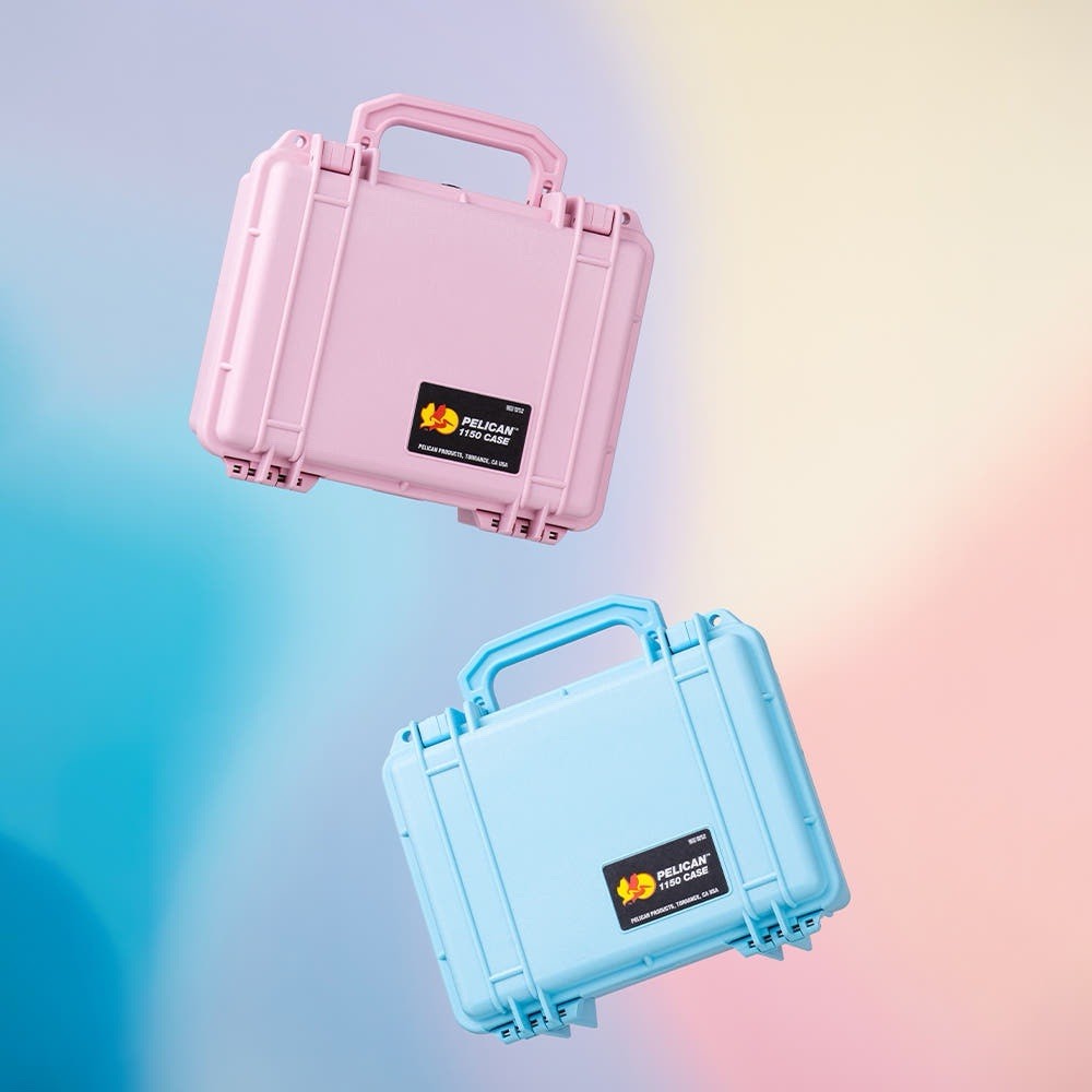 Pelican 1150 Waterproof Case IP67 Hard Protector Pink Edition Foam