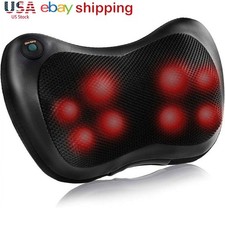 Shiatsu Shoulder Neck and Back Massager Pillow with Heat Deep Kneading Cushion