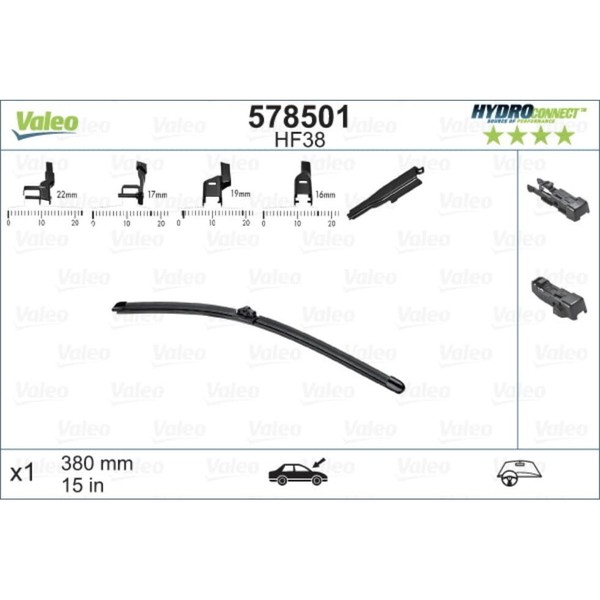 Wischblatt Valeo 578501 FüR Abarth Fiat Audi Ford Lancia Byd Punto Grande-image