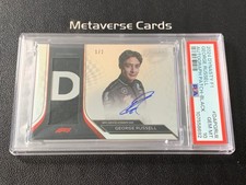 2024 Topps Dynasty Formula 1 F1 George Russell 1/2 Patch Auto Black PSA 10 POP 1