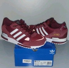 adidas Herren ZX 750 Schuh Rot Wildleder Low-Top Atmungsaktiv Sneaker EU 43 1/3