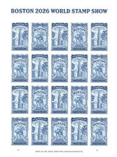 US SCOTT 6029-30 SHEET OF 20 BOSTON 2006 WORLD STAMP SHOW STAMPS FOREVER MNH