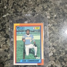 Topps 1990 Earl Cunningham Draft Pick Rookie #134 Chicago Cubs Baseball Card. rookie card picture