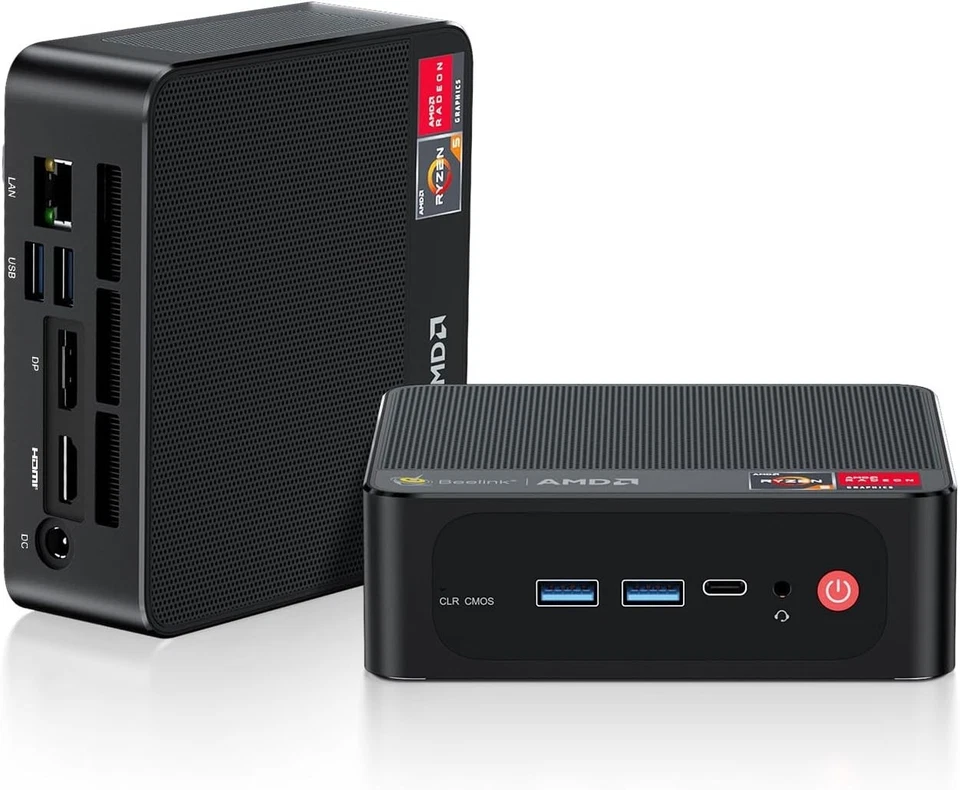 4K Mini PC with AMD Ryzen 7 5825U, 16GB RAM & 500GB NVMe, Triple Display Support - Image 3 of 4