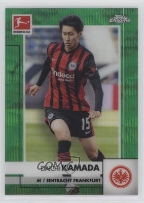 2020-21 Chrome Bundesliga Green Wave Refractor 36/99 Daichi Kamada Rookie RC i4v