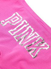 Victoria's Secret Pink Bling Logo Dorm Boyshort Panties Sizzling Strawberry L XL
