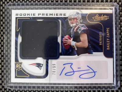 2022 Panini Absolute Bailey Zappe Rookie Patch Autogramm (RPA) /99