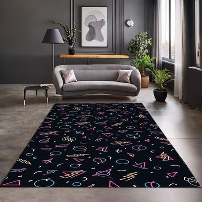 Arcade Stars Rug, Bowling Alley Carpet, Arcade Bar Carpet, Retro Rug, Arcade Bar
