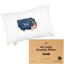 Mini Toddler Pillow with Pillowcase - 9x13 My Little 9x13, Soft White 