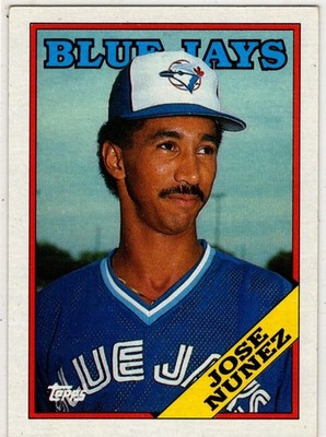 1988 Topps Baseball Jose Nunez No. 28 Toronto Blue Jays