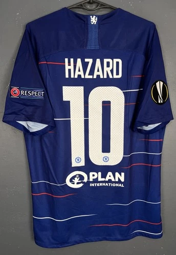 MEN'S CHELSEA 2018/2019 EDEN HAZARD WINNERS SOCCER FOOTBALL SHIRT JERSEY SIZE L