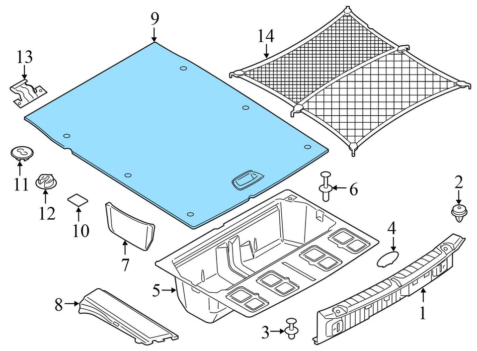 BMW 435I XDRIVE GRAN CUPÉ 2015-2016 - Alfombrilla de piso de maletero / cubierta 7337281 Foto 3 de 4