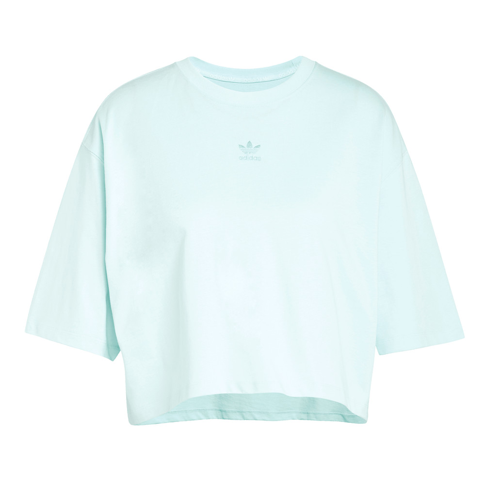 adidas Essentials Crop Crew Neck Short Sleeve T-Shirt Womens Size XS  Casual Top