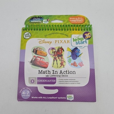 LeapFrog Leap Start 3D Kindergarten book   Disney Pixar MATH IN ACTION