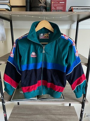 BARCELONA 1995 1997 FOOTBALL TRACK TOP JACKET KAPPA SOCCER kids 8 Years